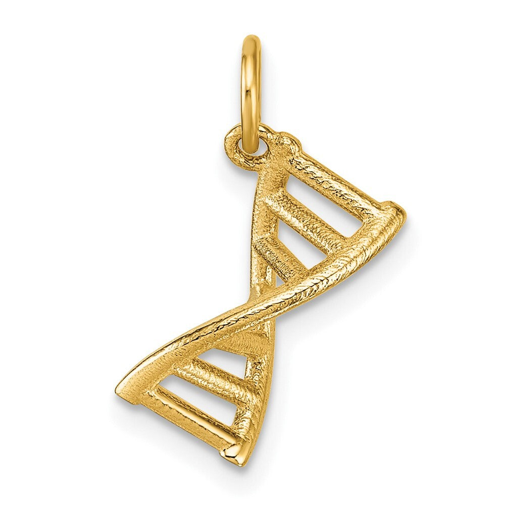14k Yellow Gold Polished DNA Pendant for Women