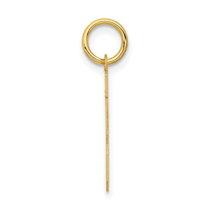 14k Yellow Gold Small Polished Number 13 Charm Pendant for Women