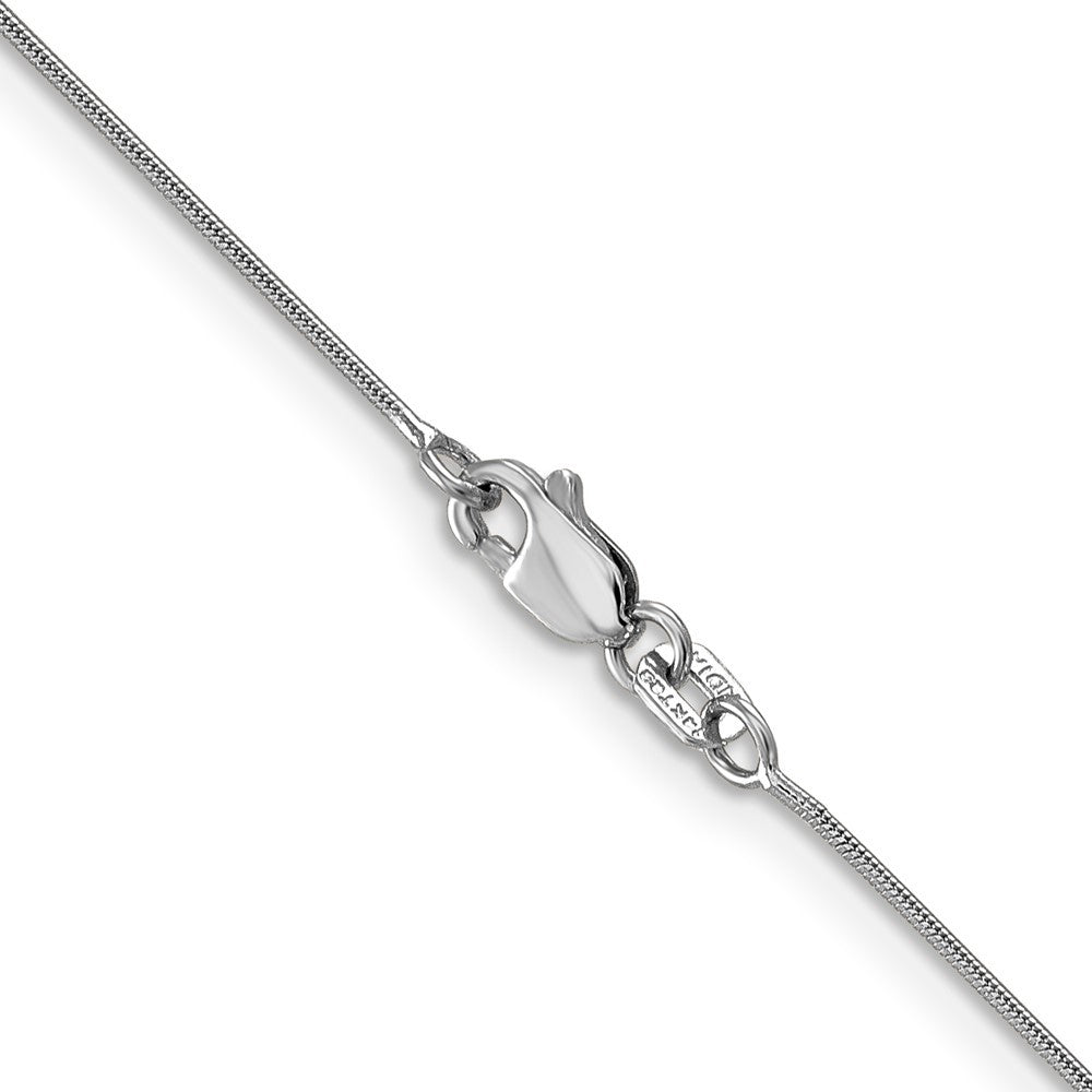 14K White Gold 20 inch .8mm Round Snake Chain Necklace