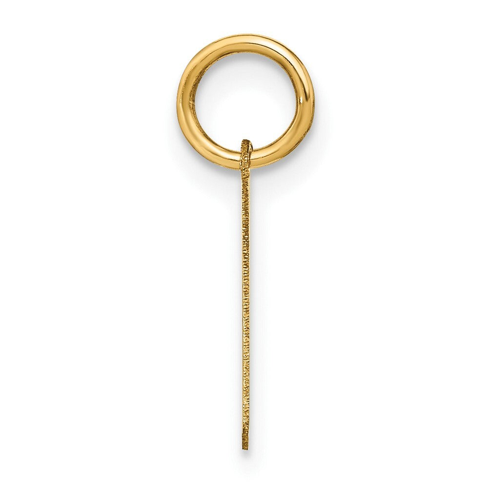 14k Yellow Gold Letter H Initial Pendant for Women