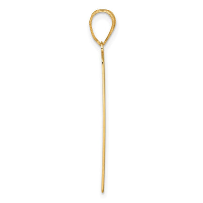 14k Yellow Gold The Lovers Tarot Card Pendant for Women