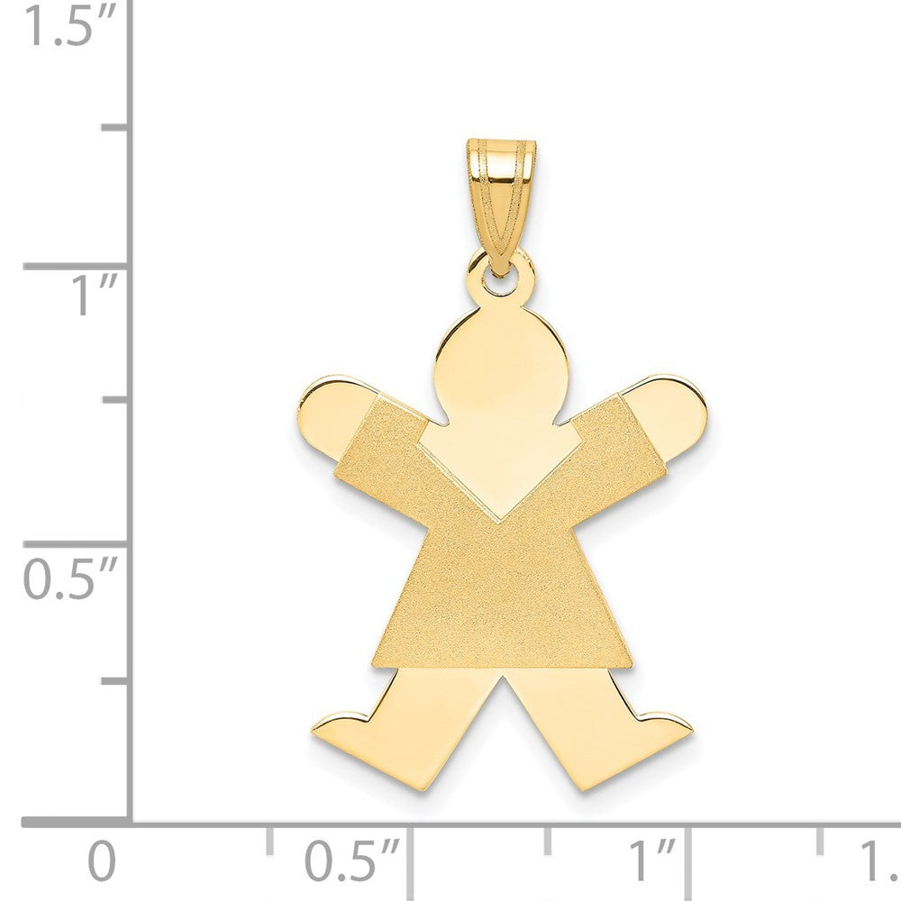 14k Yellow Gold Girl Charm
