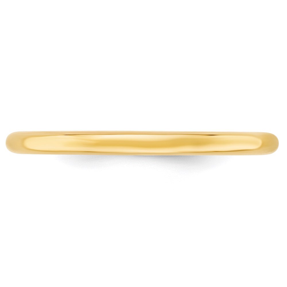 14K Yellow Gold Yellow Gold 2mm Standard Weight Comfort Fit Wedding Band Size 7