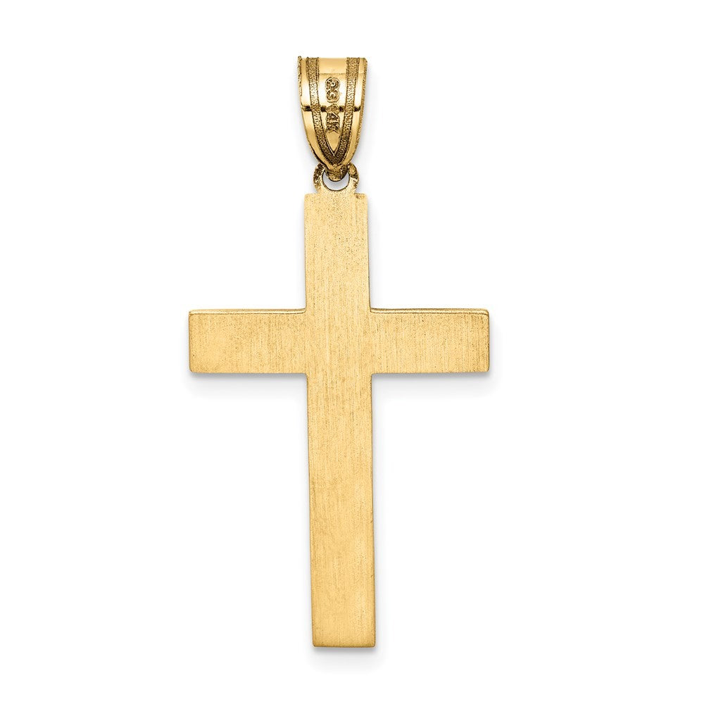 14k Yellow Gold Laser Designed Cross