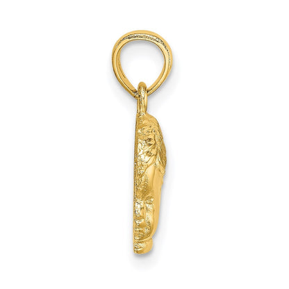 14k Yellow Gold Boy Head Charm