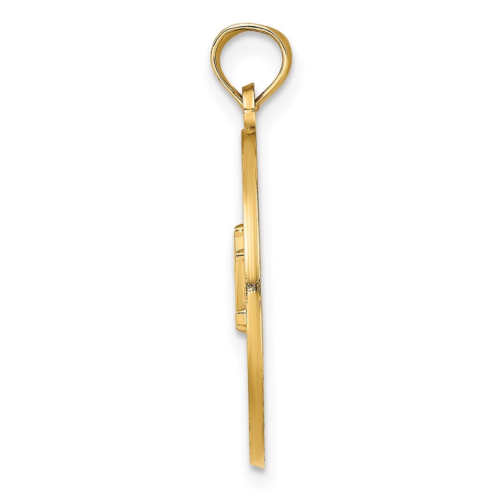 14k Yellow Gold CHARLESTON Bridge Charm Pendant for Women
