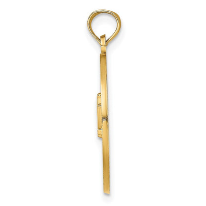 14k Yellow Gold CHARLESTON Bridge Charm Pendant for Women