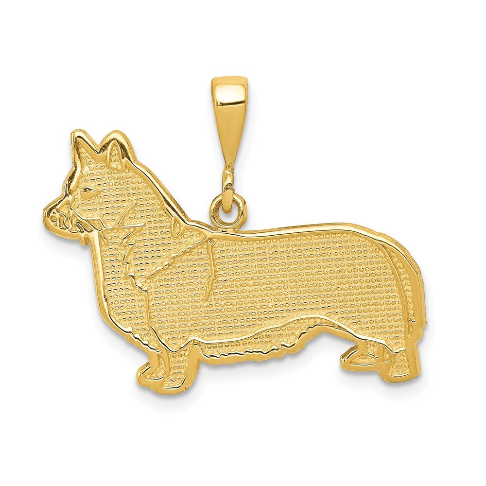 14k Yellow Gold Welsh Corgi Pendant for Women