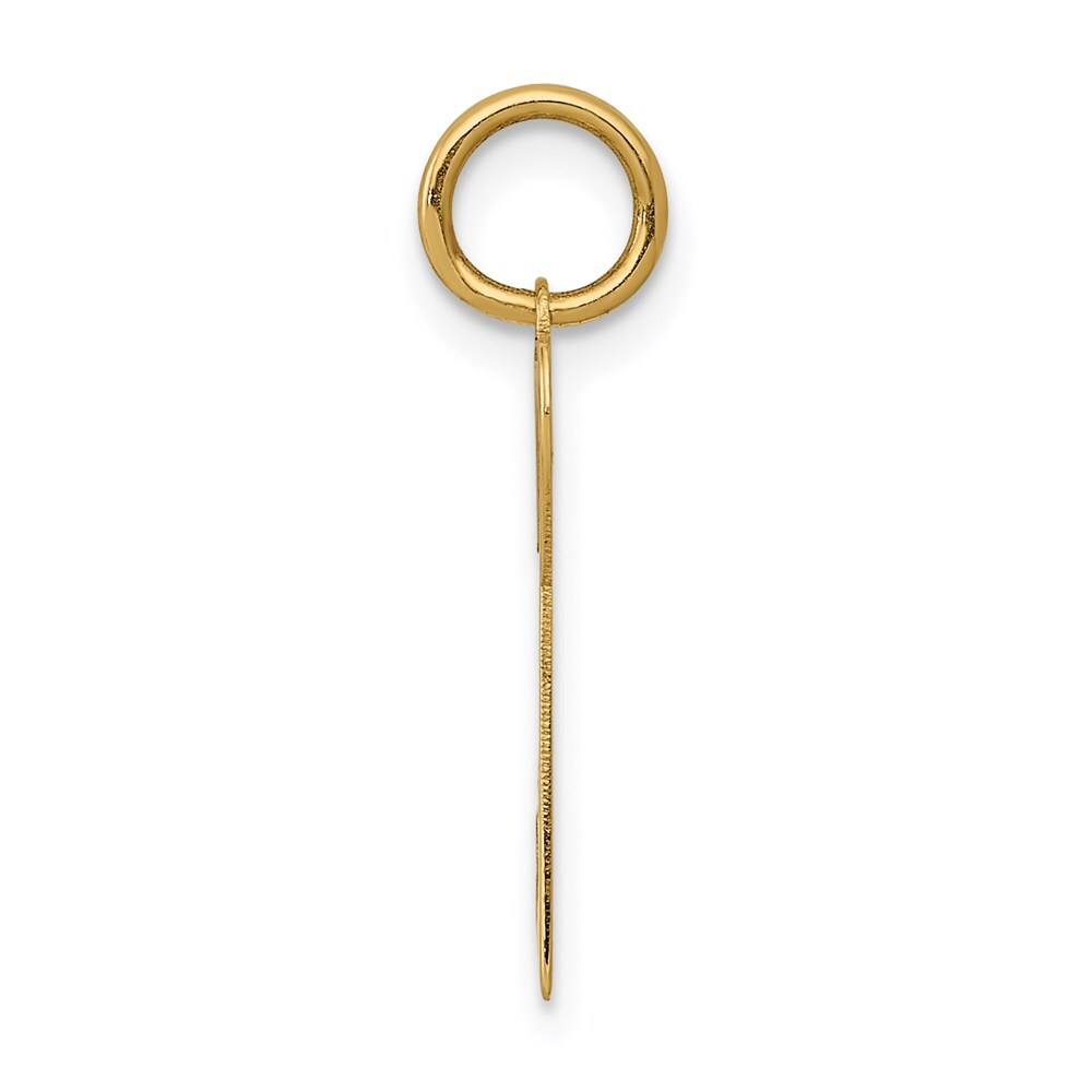 14k Yellow Gold Polished Hearts Key Charm Pendant for Women