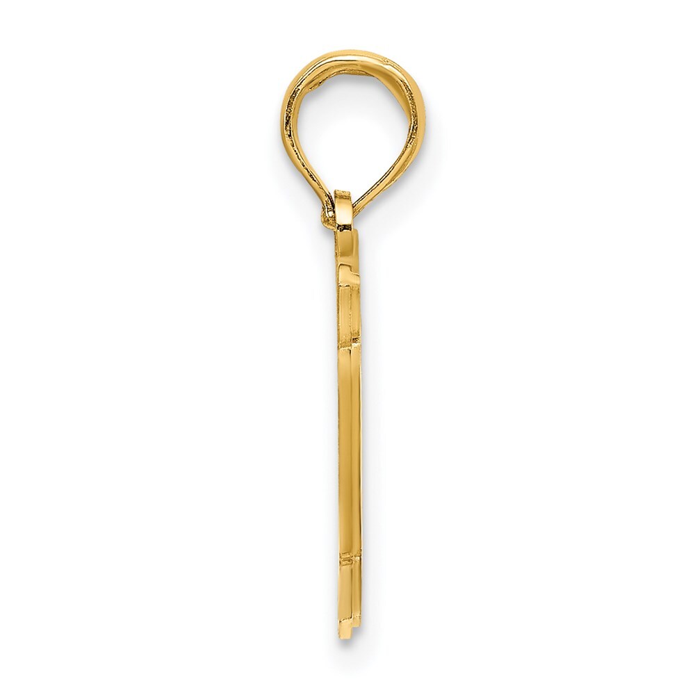 14k Yellow Gold NANTUCKET Map Charm Pendant for Women