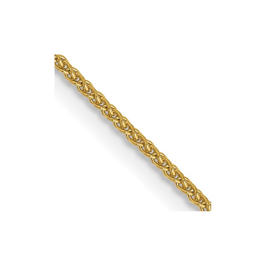 14k Yellow Gold 30" 1.05mm Diamond-cut Spiga Chain Necklace