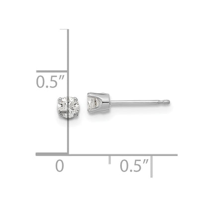14k White Gold AA Quality Complete Diamond Earring Gift for Women