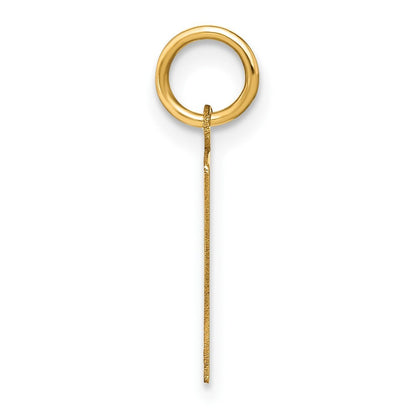 14k Yellow Gold Letter F Initial Pendant for Women