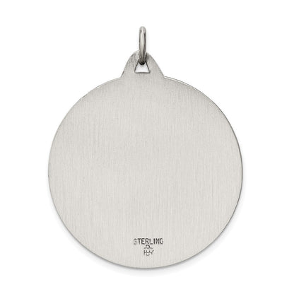 Sterling Silver Antiqued St. Christopher Medal Pendant