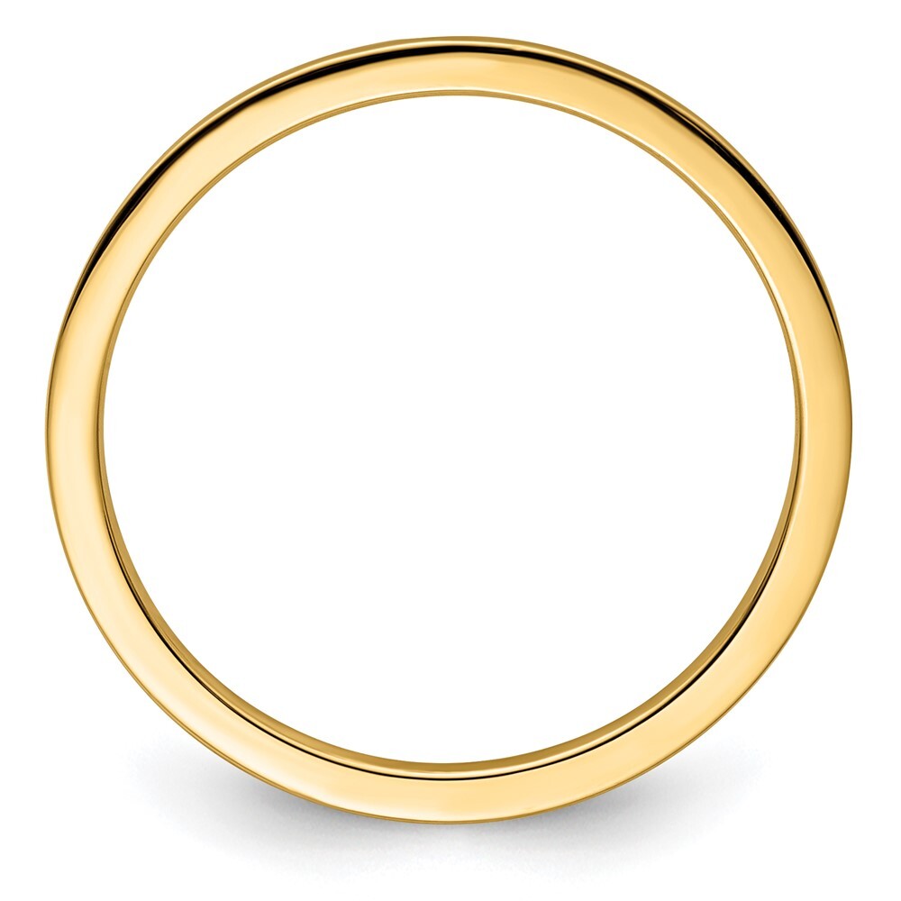 14K Yellow Gold Yellow Gold 1.2mm Flat Polished Stackable Band Size 10