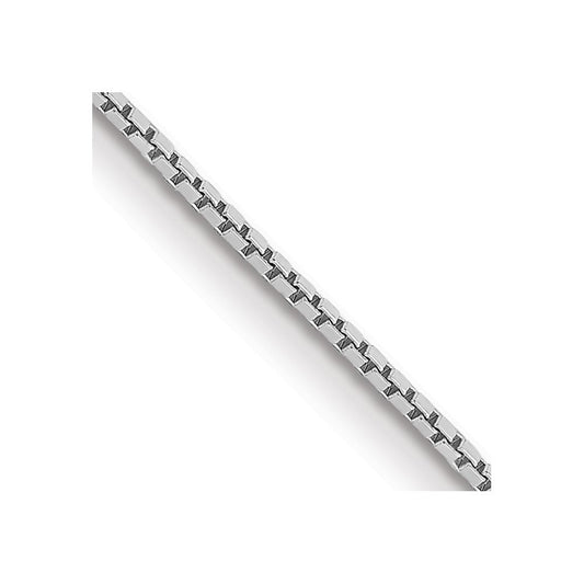 14K White Gold 24 inch .9mm Box Chain Necklace