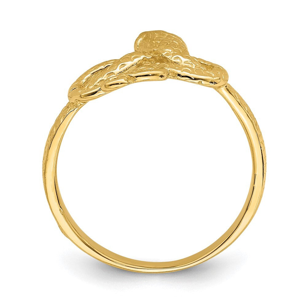14K Yellow Gold Snake Ring