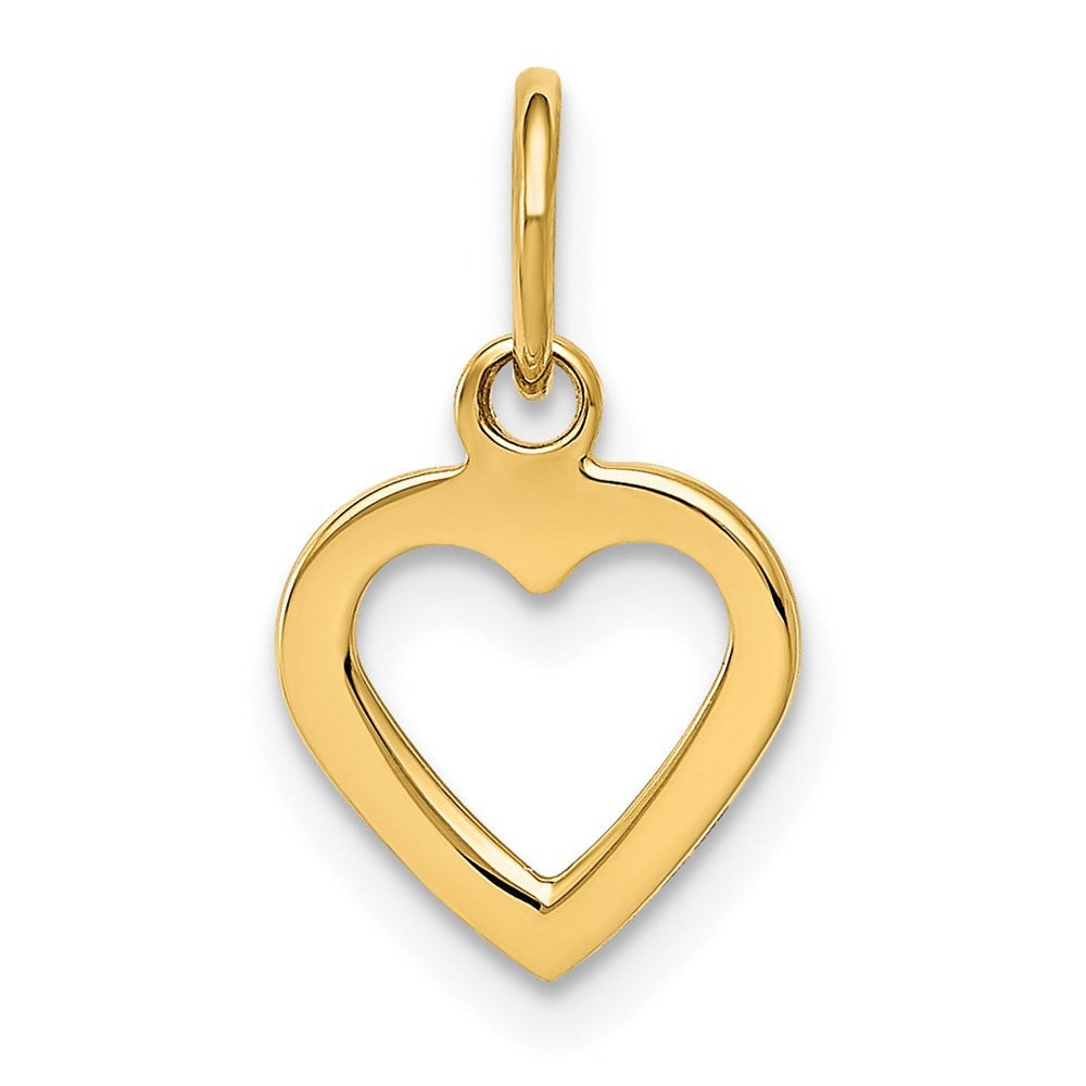 14k Yellow Gold Polished Cut-out Heart Pendant