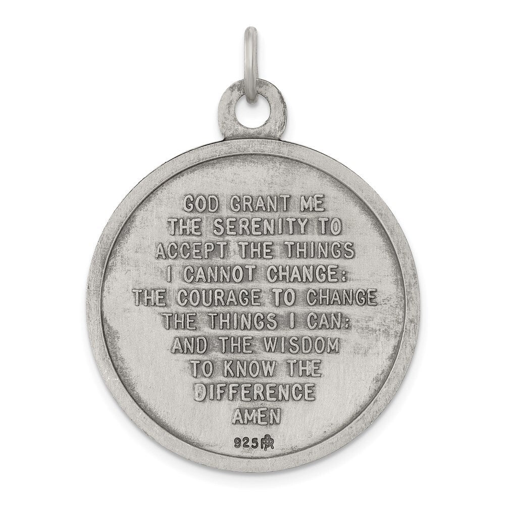 Sterling Silver Antiqued Praying Hands Pendant Holiday Gift for Women