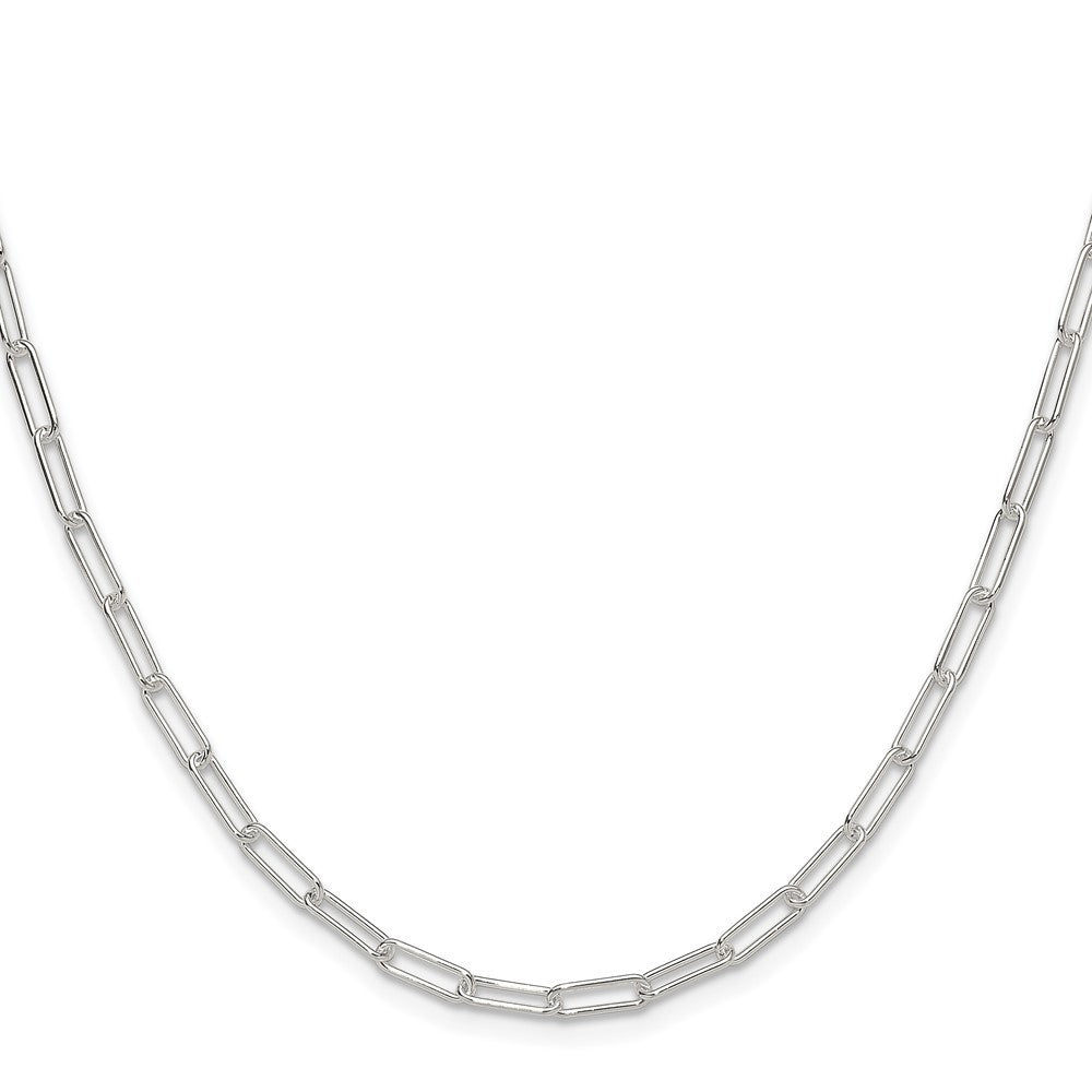 Sterling Silver Polished 3.15mm Paperclip Chain Necklace