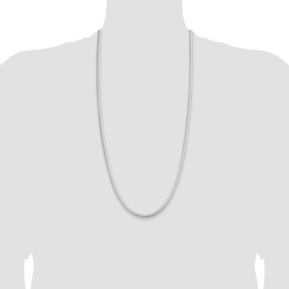 Sterling Silver 5mm 6-sided Oval Snake Chain