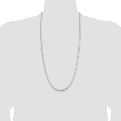 Sterling Silver 5mm 6-sided Oval Snake Chain