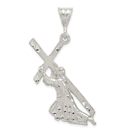 Sterling Silver St. Andrew Cross Pendant Holiday Gift for Women