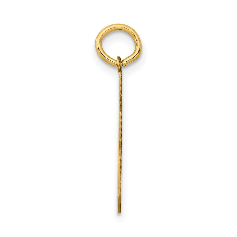 14k Yellow Gold Medium Polished Number 78 Charm Pendant