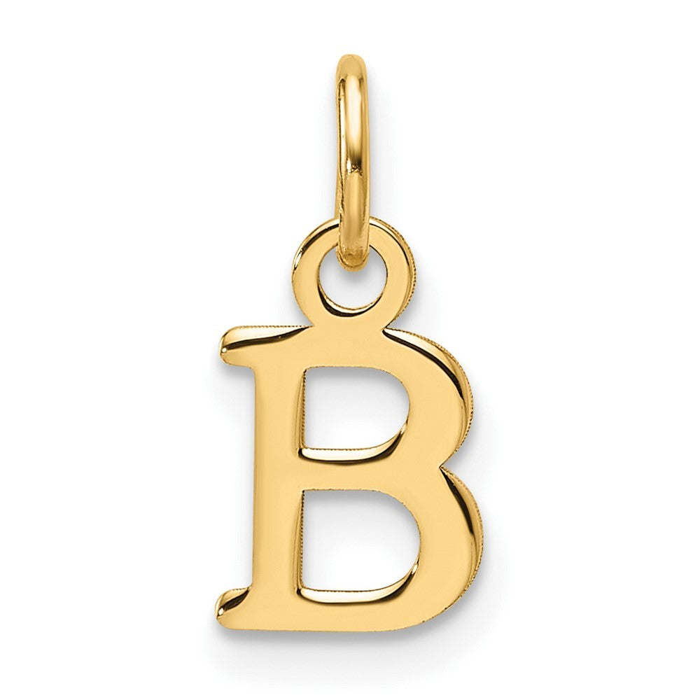 14k Yellow Gold Cutout Letter B Initial Pendant