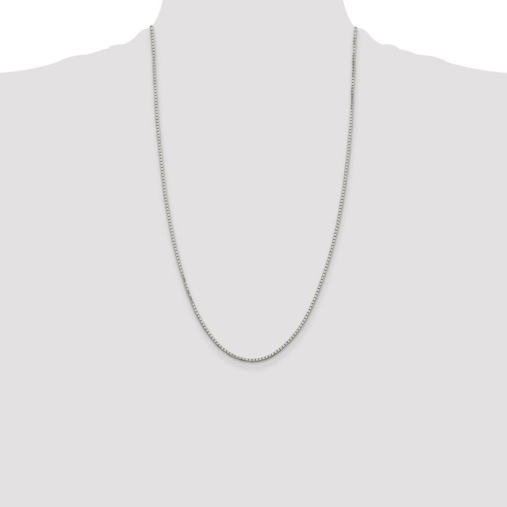 Sterling Silver 1.7mm 8 Sided Diamond-cut Box Chain