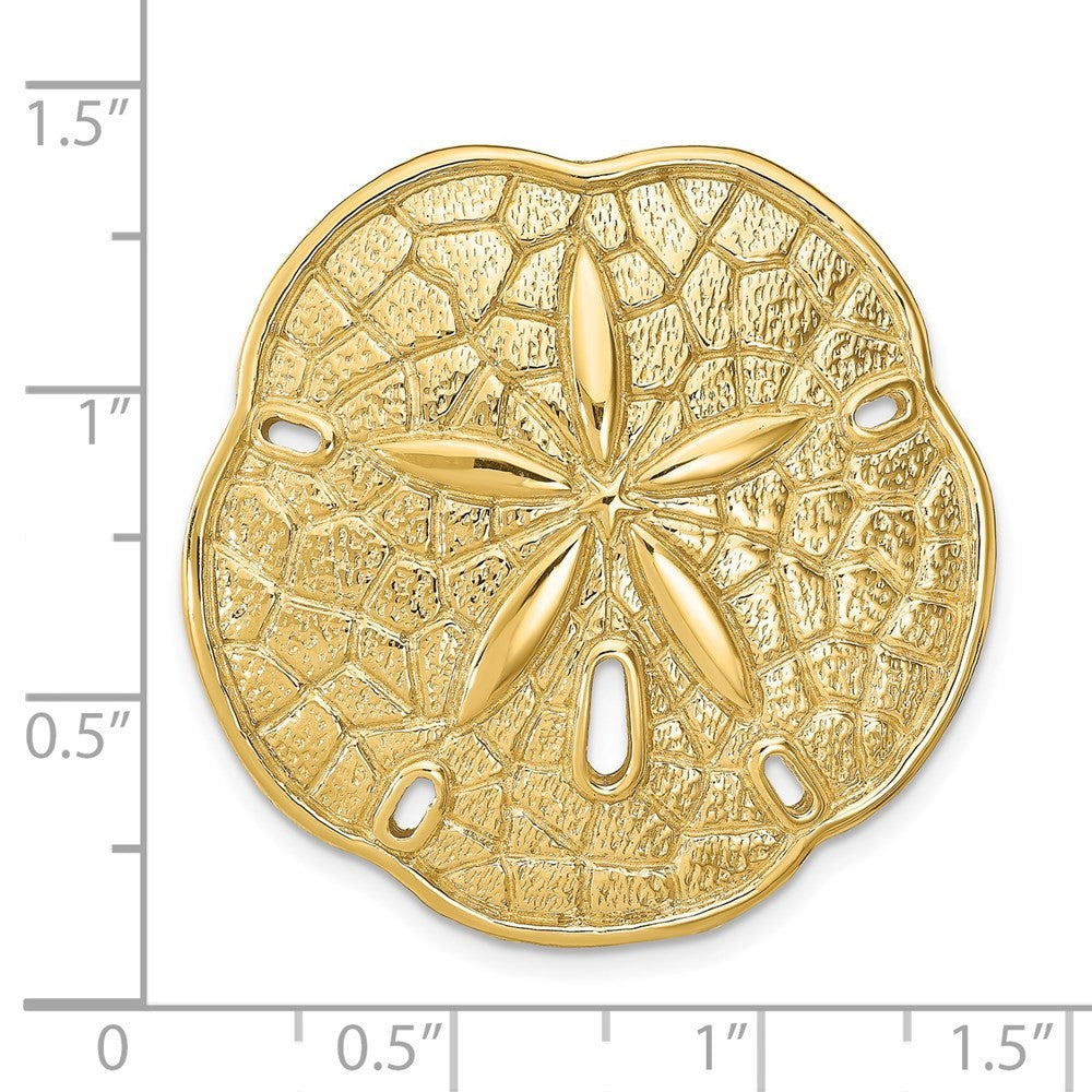 14k Yellow Gold Sand Dollar Slide