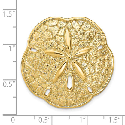 14k Yellow Gold Sand Dollar Slide