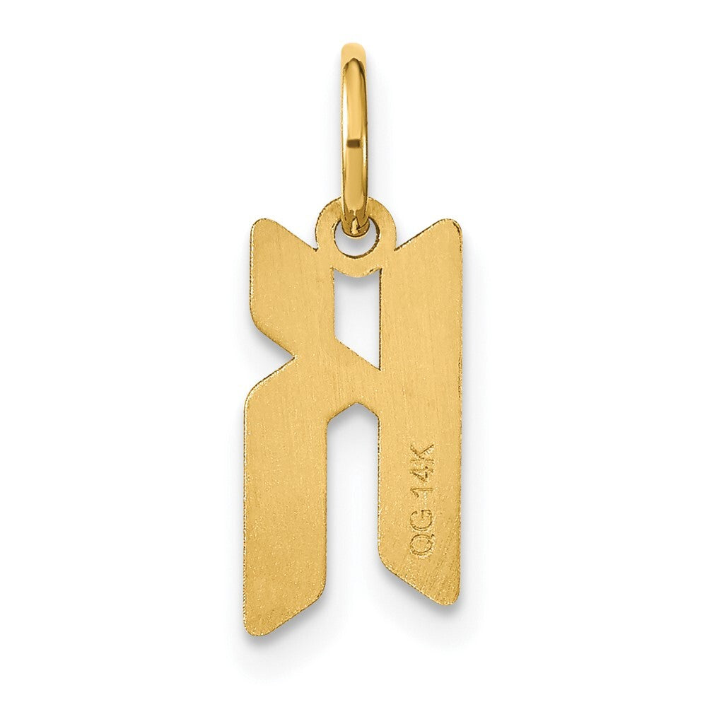 14k Yellow Gold Letter K Initial Pendant for Women