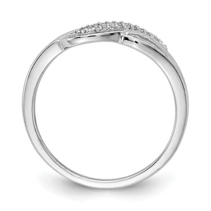 14k White Gold Diamond Fashion Ring Size 7
