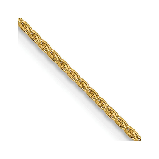 14k Yellow Gold 20 inch 1mm Diamond-cut Parisian Wheat Chain Necklace