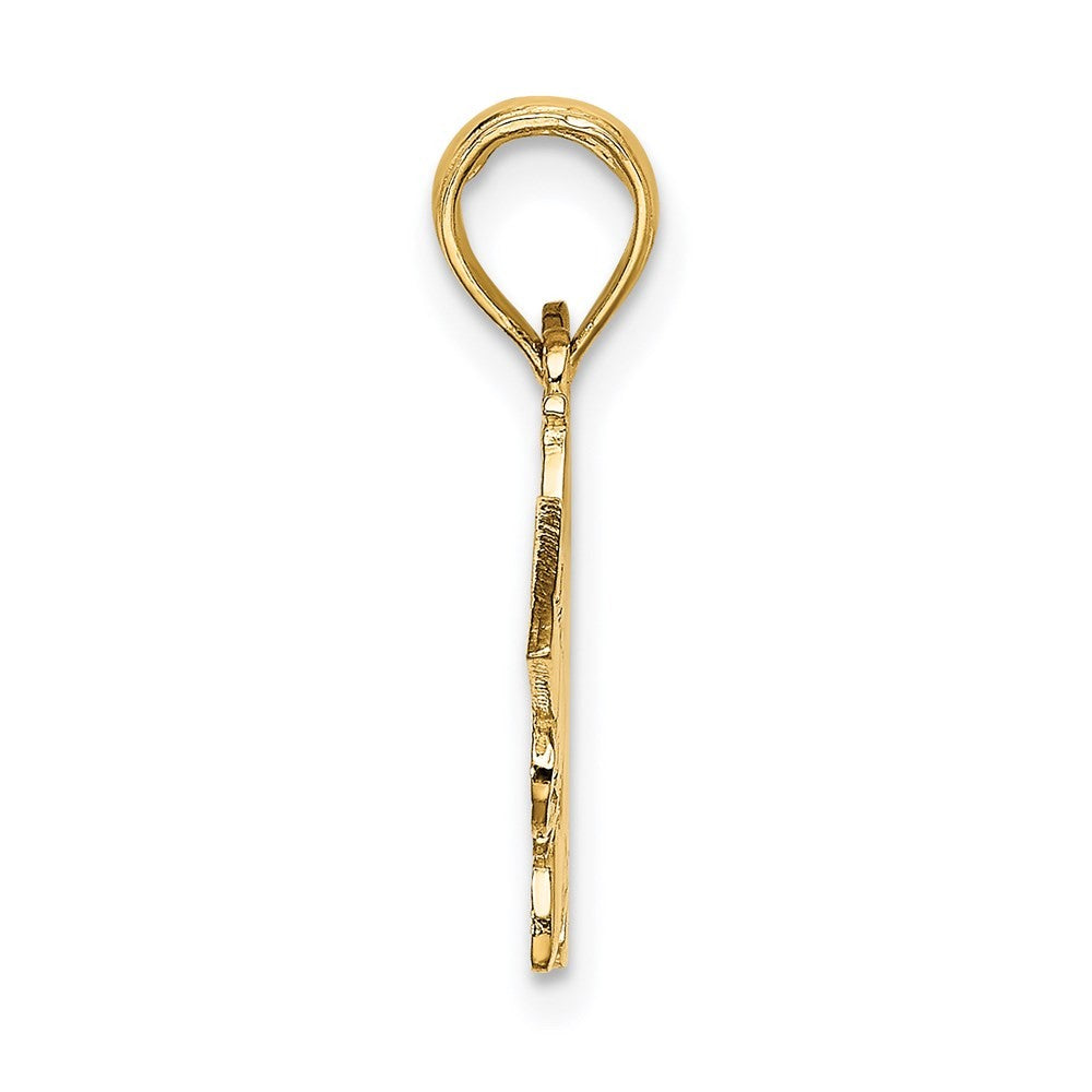 14k Yellow Gold I'D RATHER BE FLYING Charm