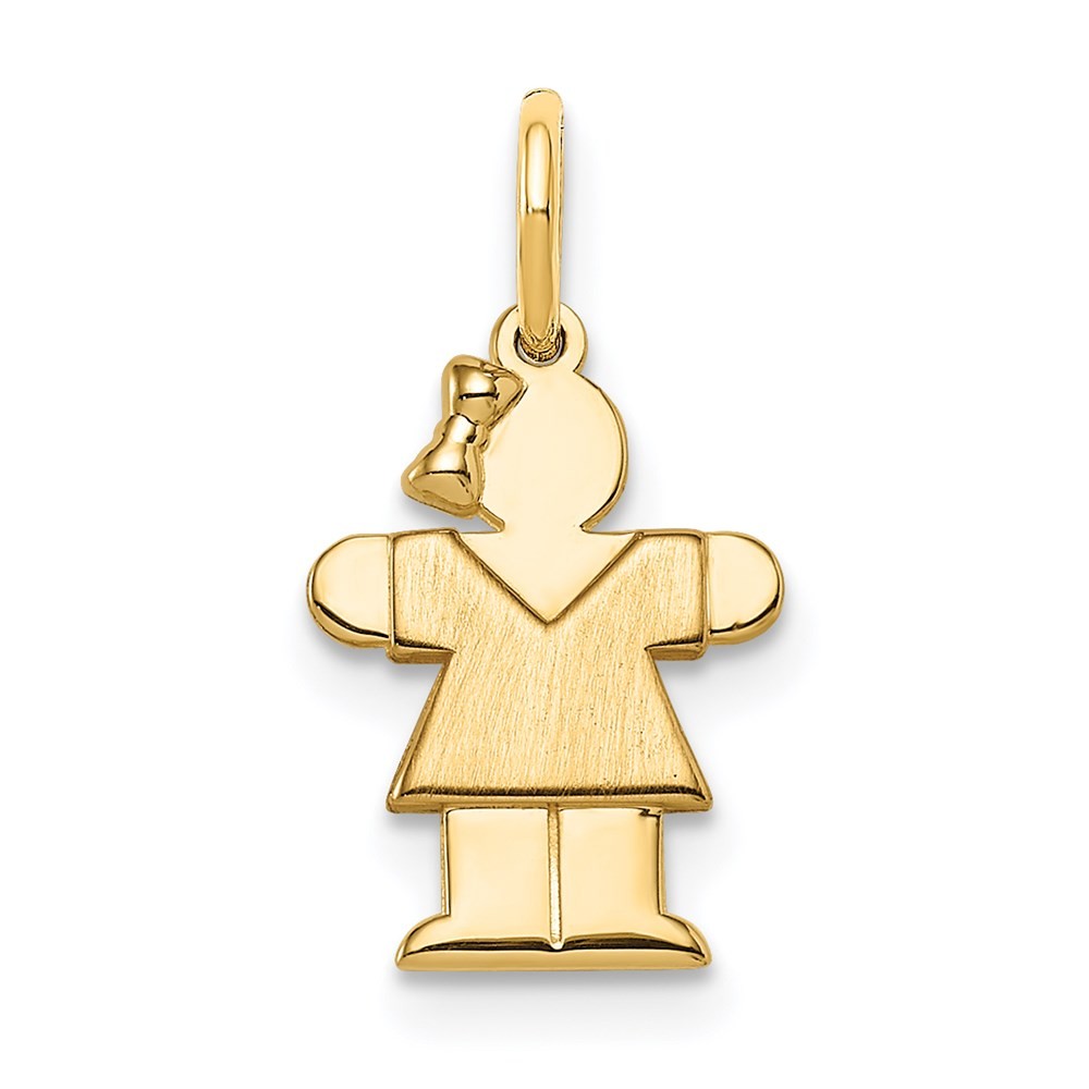 14k Yellow Gold Mini Girl Hugs Charm Pendant