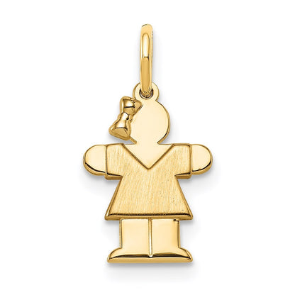 14k Yellow Gold Mini Girl Hugs Charm Pendant