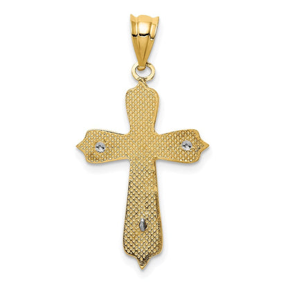 14k Two-tone Gold Crucifix Pendant for Women