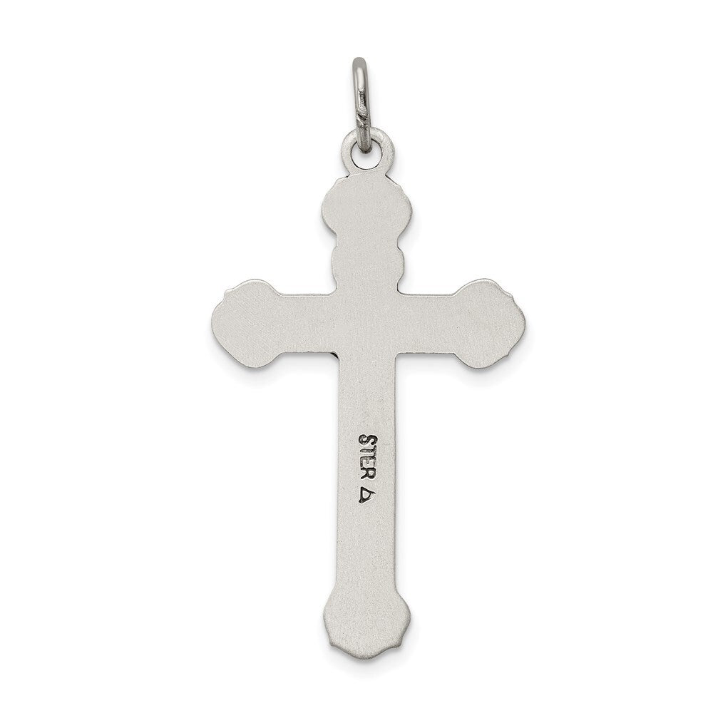 Sterling Silver Antiqued INRI Crucifix Pendant Holiday Gift for Women