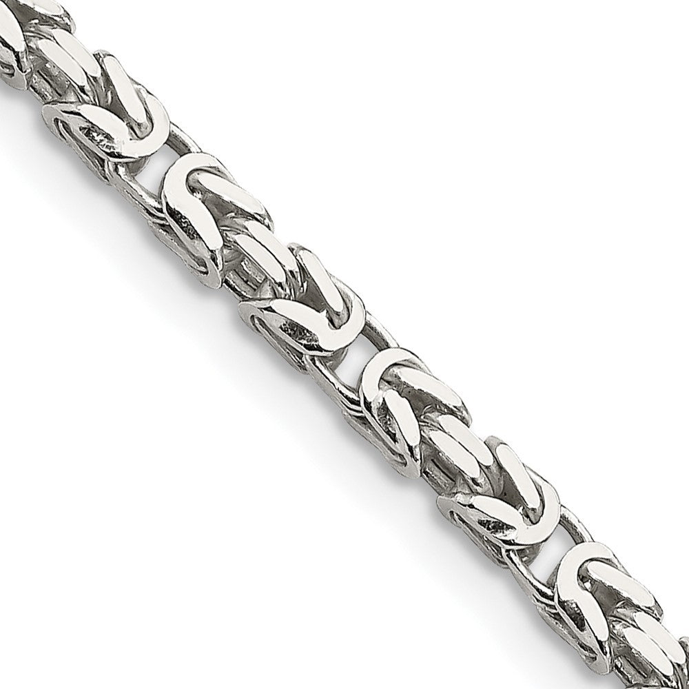 Sterling Silver 2.5mm Byzantine Chain Necklace