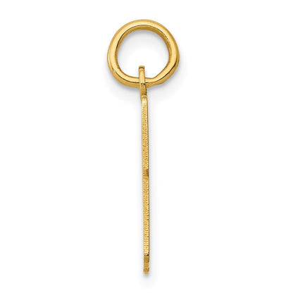 14k Yellow Gold Small Elongated Number 43 Charm Pendant for Women