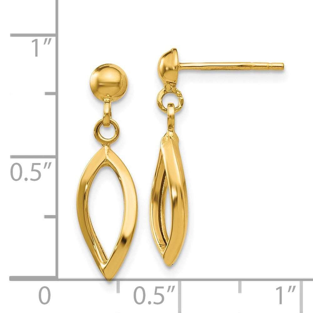 14k Yellow Gold Dangle Earrings