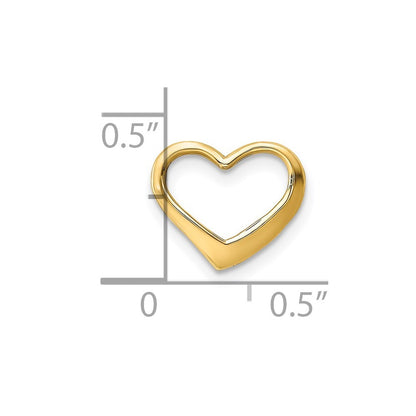 14k Yellow Gold Floating Heart Charm