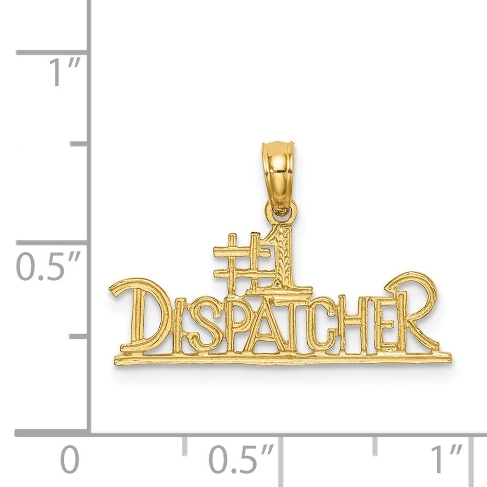 14k Yellow Gold #1 DISPATCHER Charm
