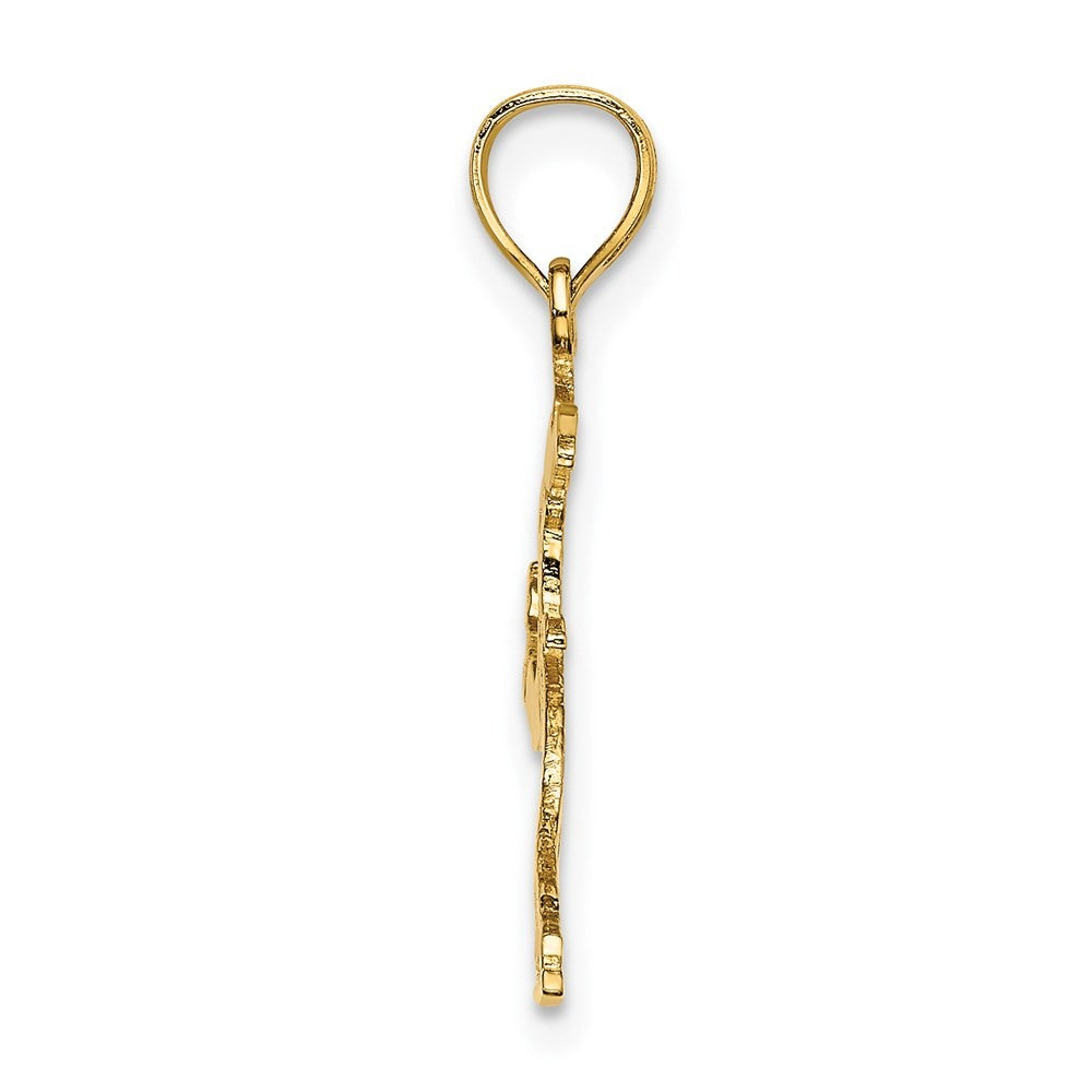14k Yellow Gold Ice Skater Jumping Charm
