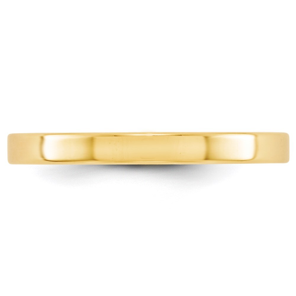 14K Yellow Gold Yellow Gold 2.5mm Lightweight Flat Wedding Band Size 8