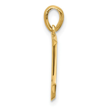 14k Yellow Gold Fancy Letter J