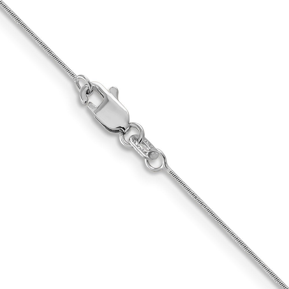 14K White Gold 24 inch .6mm Round Snake Chain Necklace