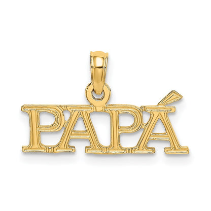 14k Yellow Gold PAPA Charm